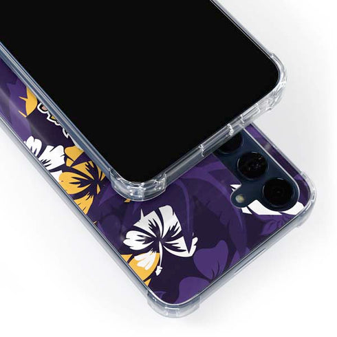 NFL Minnesota Vikings Tropical Print Galaxy A35 5G Clear Case